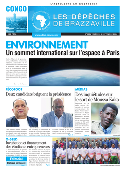 Les Dépêches de Brazzaville : Édition brazzaville du 04 septembre 2026