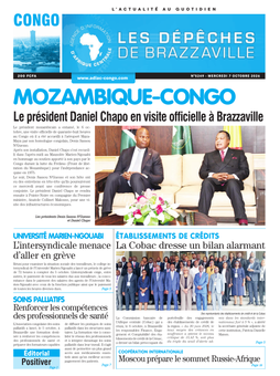 Les Dépêches de Brazzaville : Édition brazzaville du 07 octobre 2026