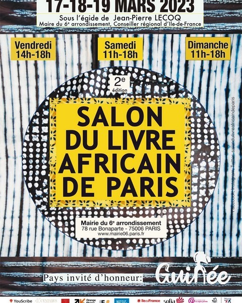Affiche 2ème Salon du livre africain de Paris