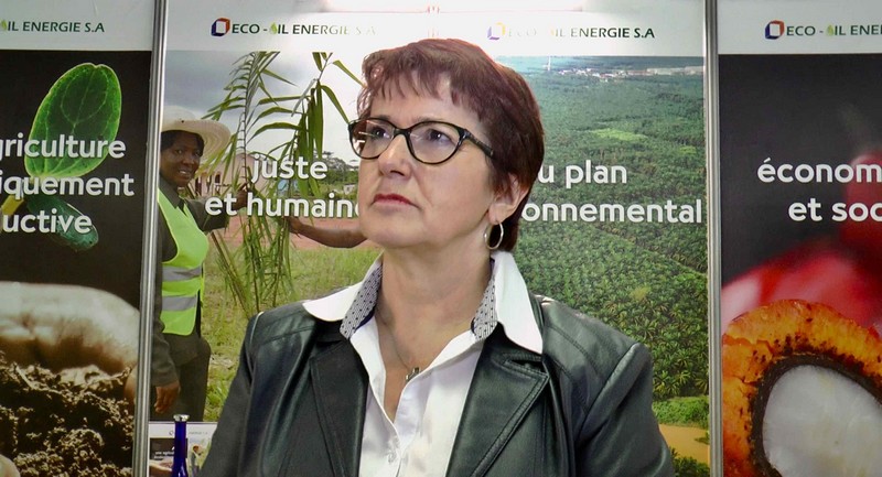 Christiane Lambert, présidente de la FNSEA sur le stand d'Eco-Oil Énergie SA au Salon Produrable 2018