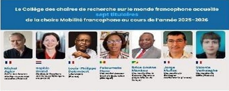 Equipe du Collège des chaires de recherche sur le monde francophone