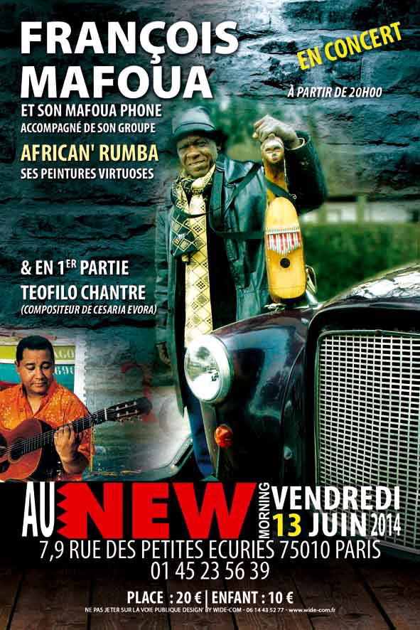 Visuel de l'affiche du concert de François Mafoua au New Morning