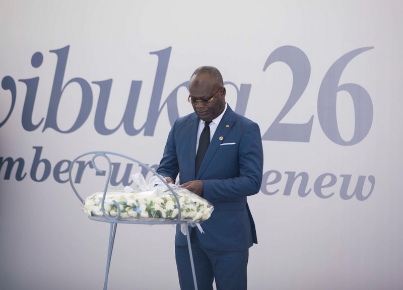 Guy Nestor Itoua, ambassadeur du Congo, doyen du corps diplomatique accrédité au Rwanda à la cérémonie du 26ème anniversaire du génocide au Rwanda