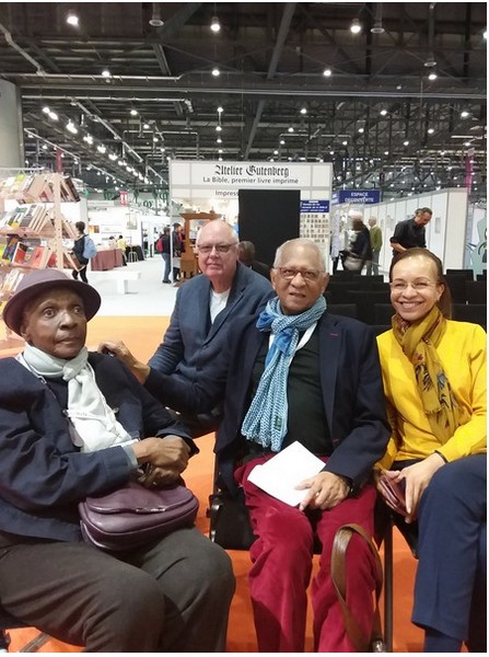 SIL Genève 2019 Henri Lopes et Maryse Condé entre deux tables rondes