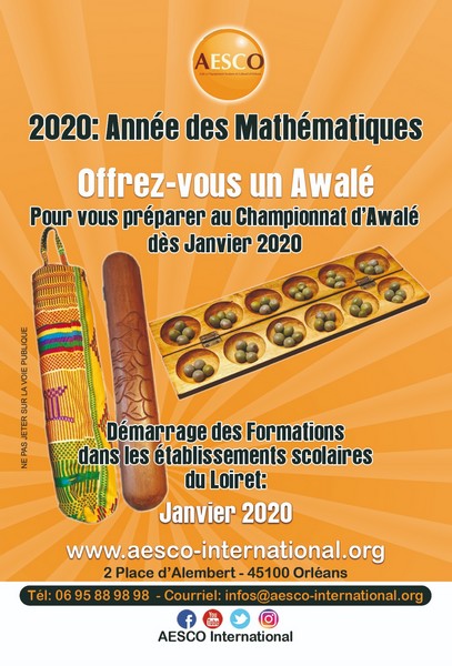 Visuel jeu-concours d'Awalé 2020 initié par l'AESCO