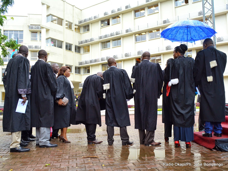 magistrats lors de l'inauguration du nouveau Palais de justice