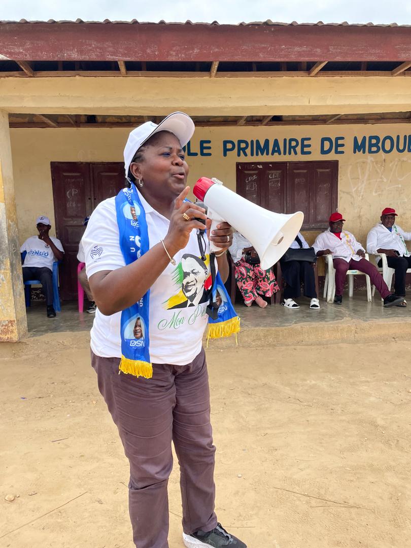Marie Michèle Goma-Sambot, déléguée politique PCT -campagne électorale dans le département du Kouilou