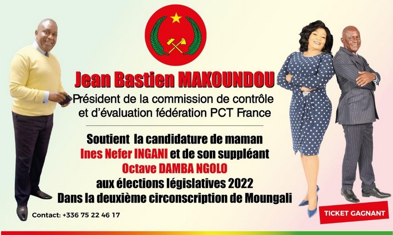 Législatives et élections locales 2022, soutien de la Fédération Pct France par la voix de Jean Bastien Makoundou, Président de la commission de contrôle