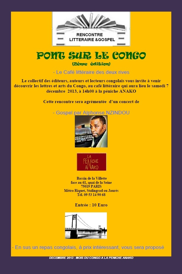 Affiche du concert Pont sur le Congo - 2ème Edition -