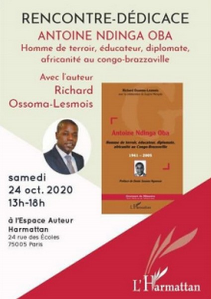 Affiche 2ème Journée Signatures L’Harmattan autour de l’auteur Richard Ossoma-Lesmois