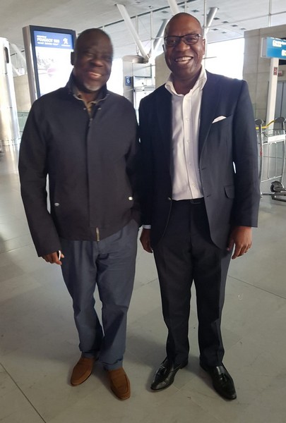 Roger Ndokolo et Jean-Michel Bokamba Yangouma lors d'un séjour en France