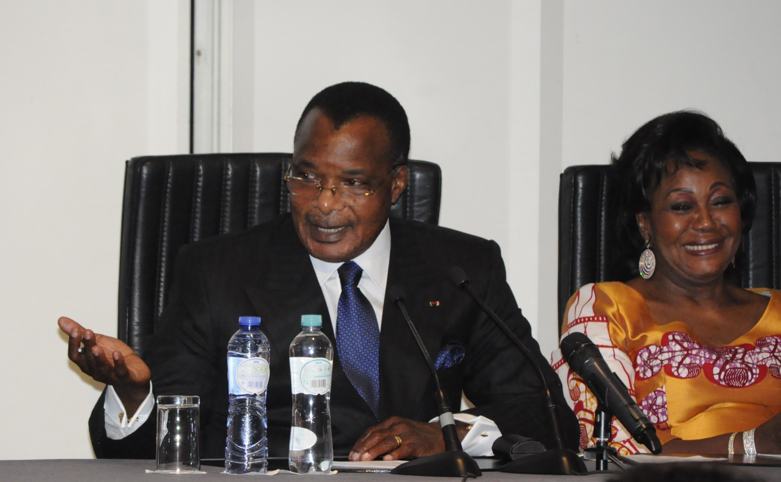 Le couple présidentiel venu à la rencontre de la diaspora congolaise de Belgique ©Adiac