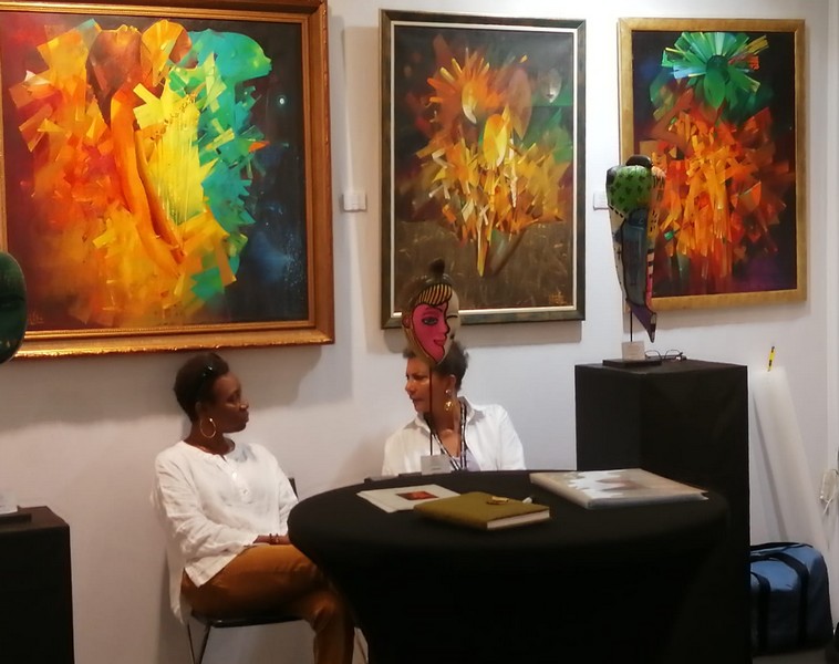 Stand Galerie d'art contemporain Symbiose Design au 7e Salon d'art 2021