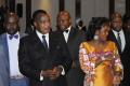 Le couple présidentiel à son arrivée à la rencontre avec la colonie congolaise du Benelux ©Adiac 