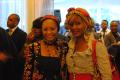 Édith Itoua, conseillère du président de la République en charge de la diaspora, et la styliste Aurélie Lamini