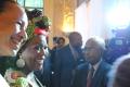 Les dames de cœur de la soirée, la première dame Antoinette Sassou Nguesso et la compagne de l'ambassadeur Henri Lopes