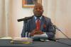Rufin Mahinga  animant le point presse.