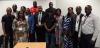 Brice Arsène Mankou au milieu des étudiants de l'ENAP au Canada