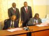 La signature du contrat d’assistance technique. (© Adiac)