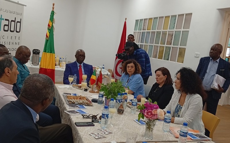 Séance de travail de la délégation congolaise à Tunis, mai 2025