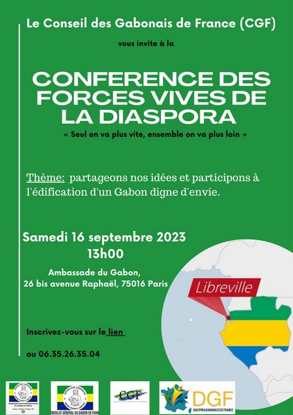Visuel Conférence des forces vives de la diaspora gabonaise à Paris